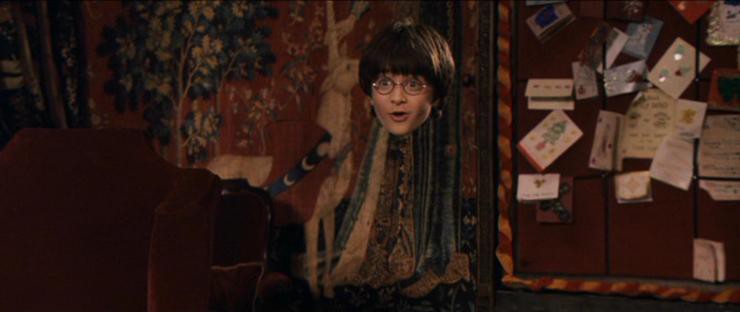 Harry Potter in the Invisibility Cloak