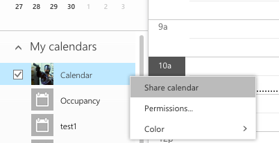 share calendar on office 365 for mac